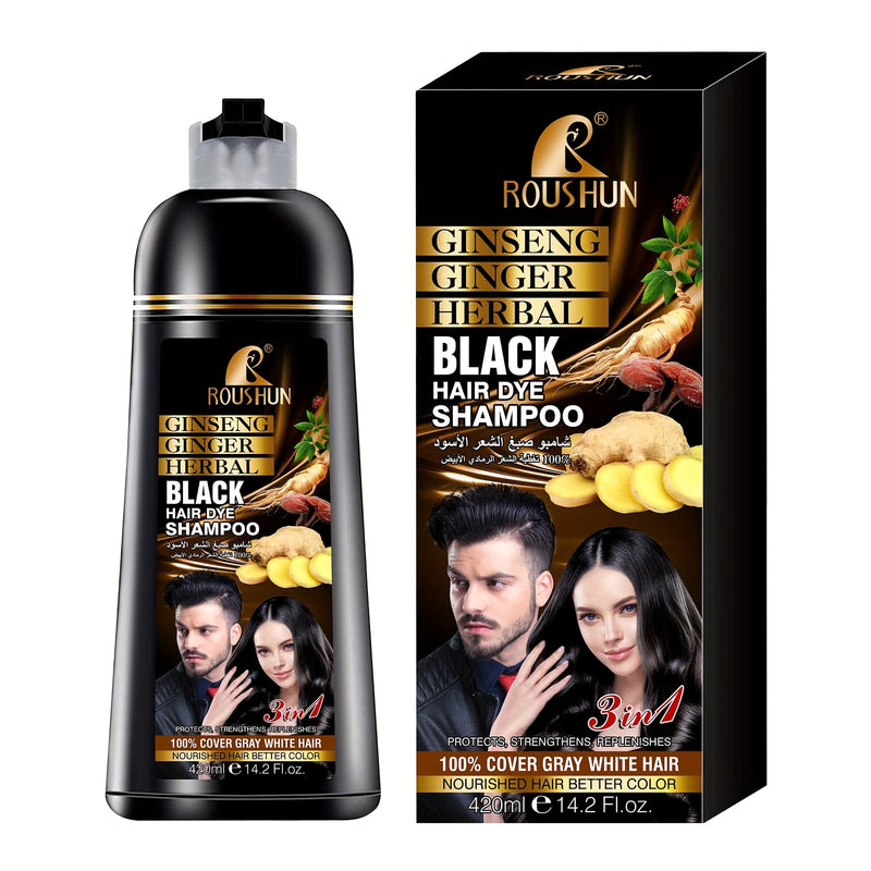 14.2oz Black Hair Color Shampoo For Gray Hair