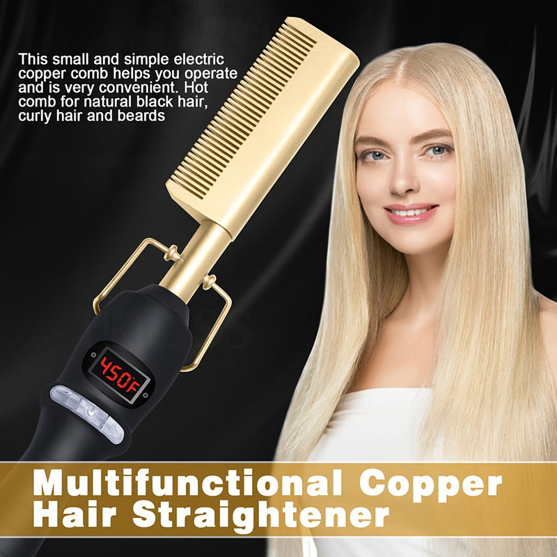 High Heat Ceramic Hair Press Comb For Thick Hair