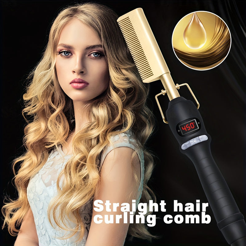 High Heat Ceramic Hair Press Comb For Thick Hair