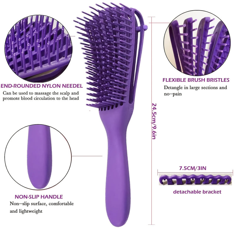 6pcs/10pcs Hair Brush Comb Set For Curly Hair