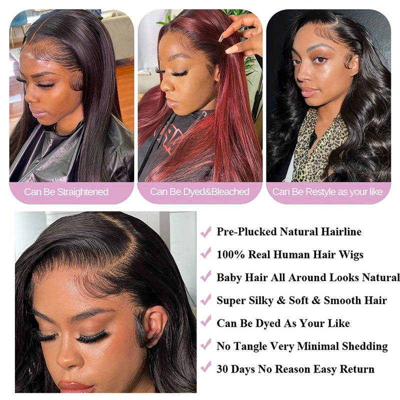 180% Density Body Wave Lace Front Wigs Human Hair