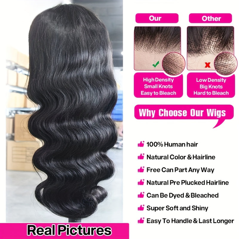 180% Density Body Wave Lace Front Wigs Human Hair