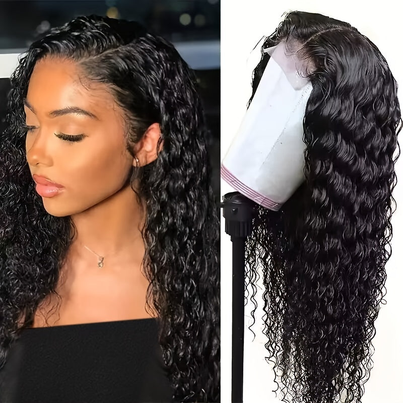 Deep Wave Lace Front Wigs Human Hair 4X4