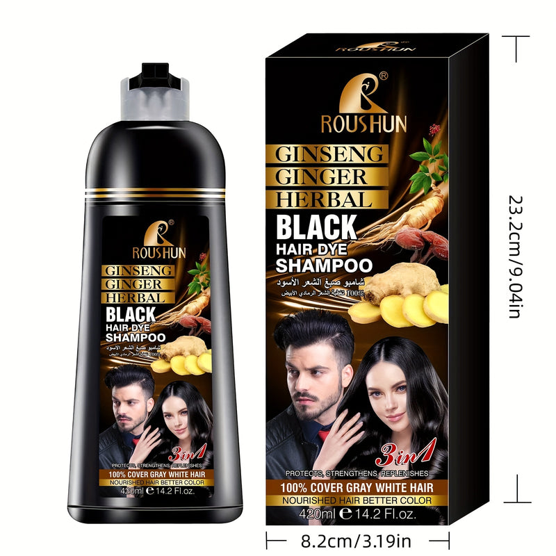 14.2oz Black Hair Color Shampoo For Gray Hair