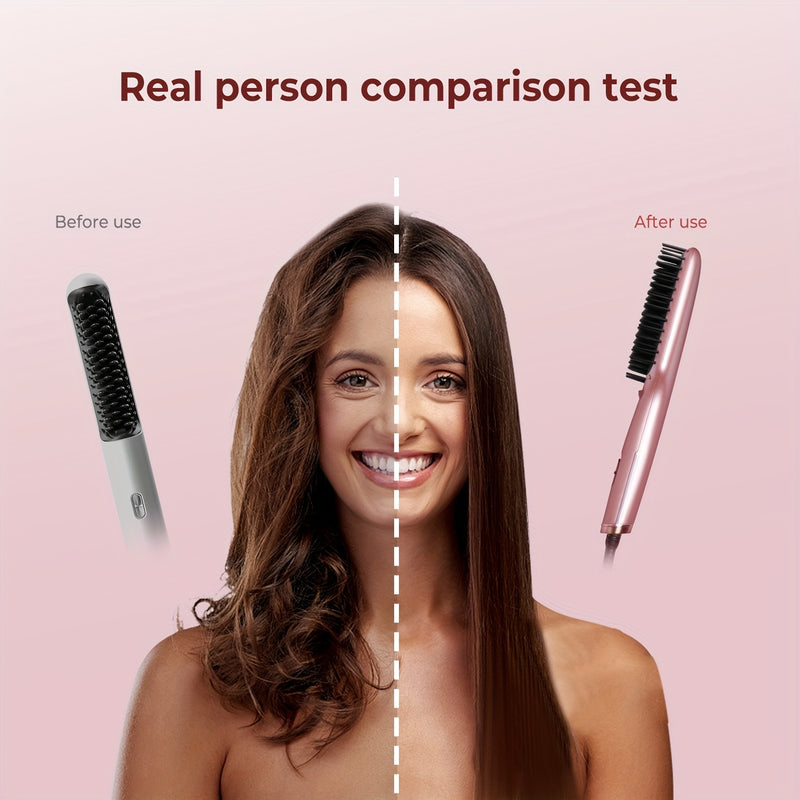 Ceramic Ionic Hair Straightener Brush For Home