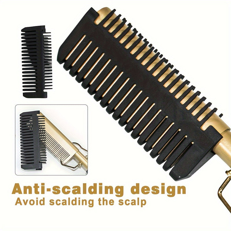 High Heat Ceramic Hair Press Comb For Thick Hair