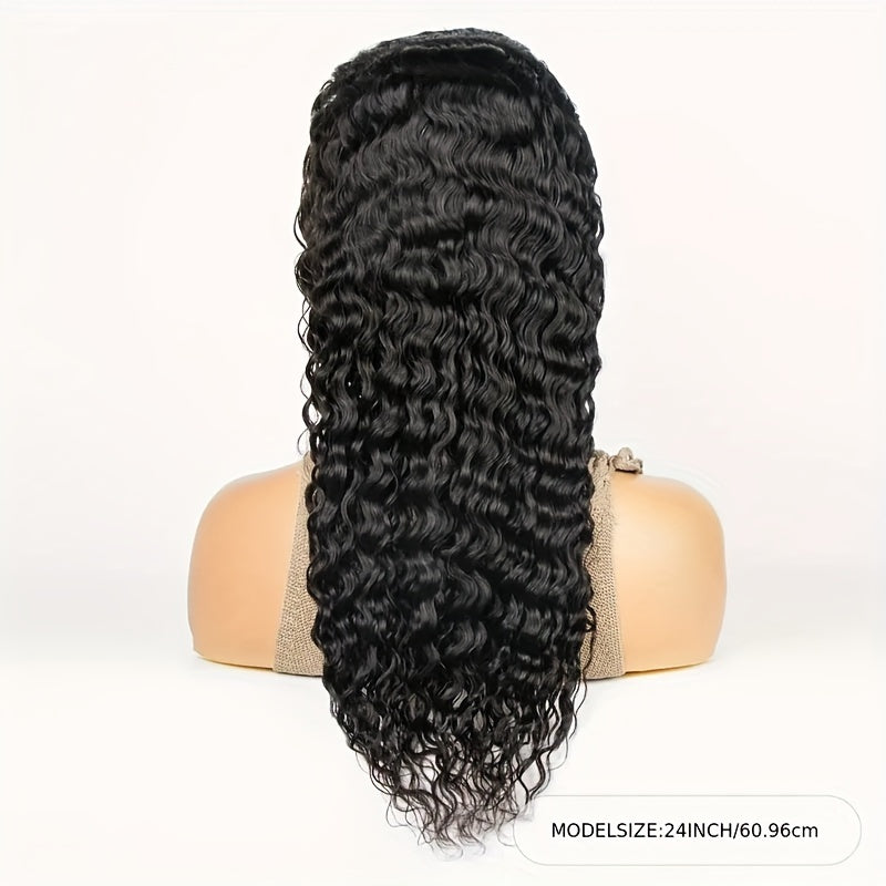 Deep Wave 360 Lace Front Wigs Human Hair 180%