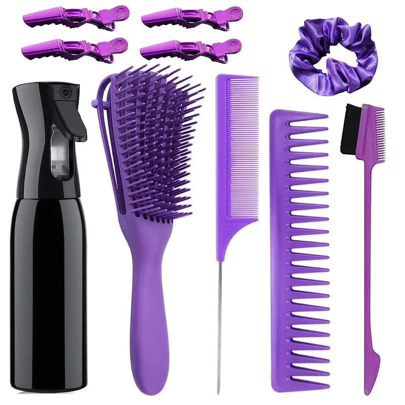 6pcs/10pcs Hair Brush Comb Set For Curly Hair